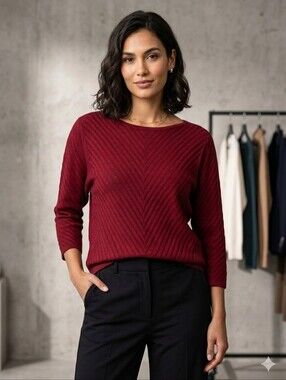 #10 NWT Burgundy Red  VILA MILANO XS P23L21.4S Viscose / Poly